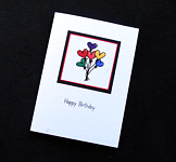 Happy Birthday Balloons - Handcrafted Birthday Card - dr20-0017